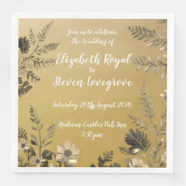 Utformning av Blommigten Guld Clear & Simple Light Pappersservett