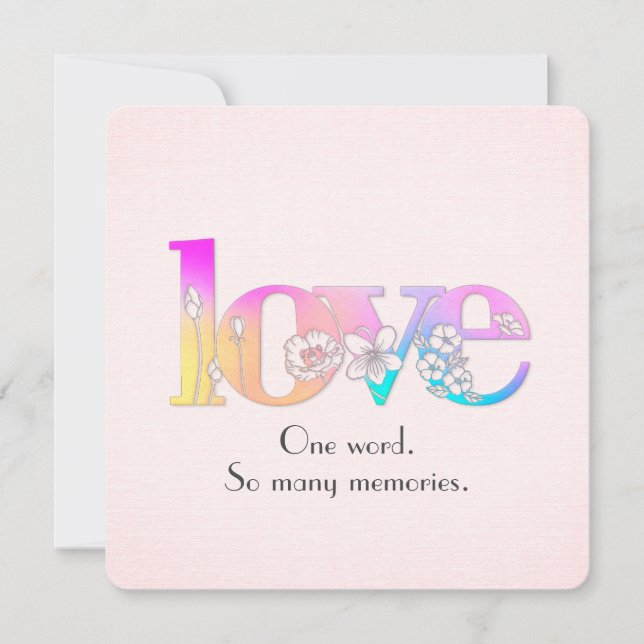 Utformning av Blommigten kärlek för förnyelse av B Inbjudningar (Framsida)