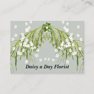 Utformning av blommigten med Daisy och örter Visitkort
