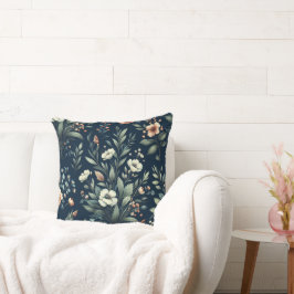 Utformning av Blommigten Svart bakgrund Kudde