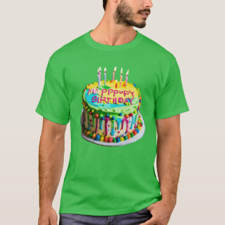 Utformning av Brithday tårta färg design manar-Shi T Shirt