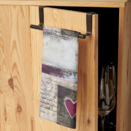 Utformning av Burgundi Valentiness Series 3 Kökshandduk