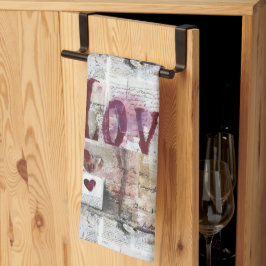 Utformning av Burgundi Valentiness Series 5 Kökshandduk