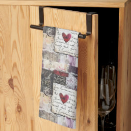 Utformning av Burgundi Valentiness Series 6 Kökshandduk