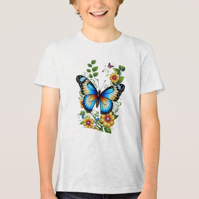 Utformning av Butter Fly Art mode.All-T-Shirts T Shirt (Framsida)