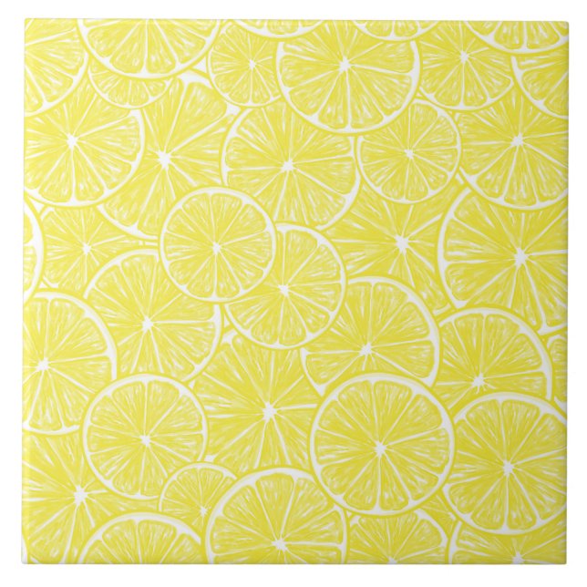 Utformning av citronskivor mönster kakelplatta (Framsidan)
