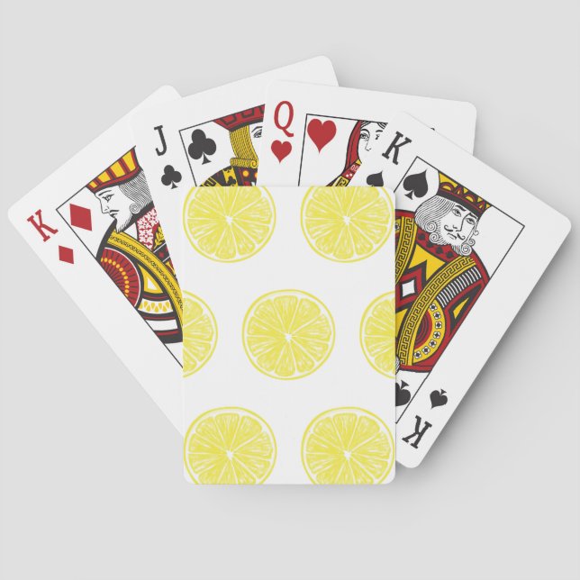Utformning av citronskivor mönster spel kort (Baksidan)