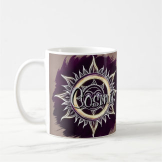 Utformning av Cosmic Harmony Sol & Måne Kaffemugg