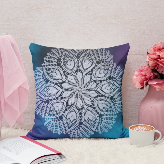 Utformning av Crochet Home Decor Dekorativ kudde (Skapare uppladdad)