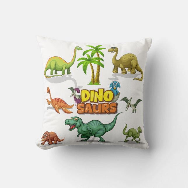 Utformning av Cute 3d Dinosaurs kuddar (Framsida)