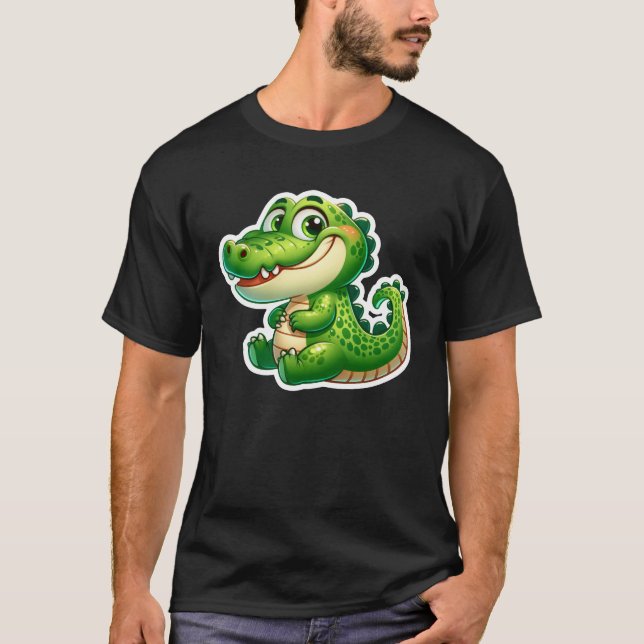 Utformning av Cute Alligator T Shirt (Framsida)