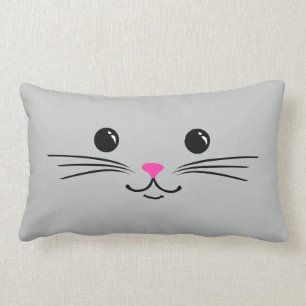 Utformning av Cute Animal Ansikte Lumbarkudde