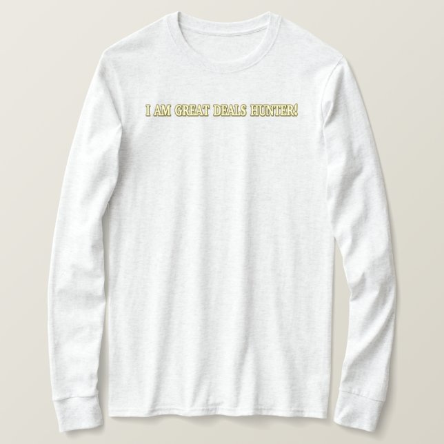 Utformning av Cute Artwork "Underbar Deals Hunter" T Shirt (Design framsida)