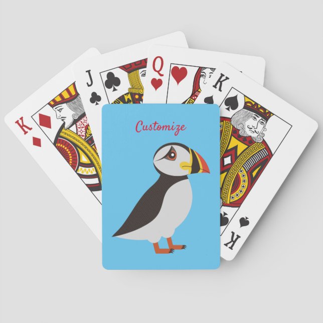 Utformning av Cute Atlantic puffin Thunder_Cove Casinokort (Baksidan)
