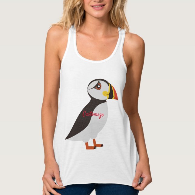 Utformning av Cute Atlantic puffin Thunder_Cove Linne Med Racerback (Framsida)