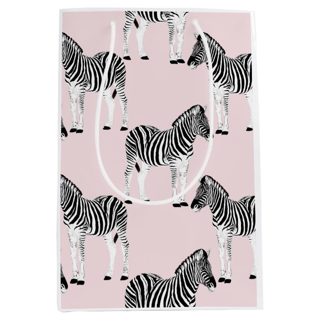 Utformning av Cute Black White Zebra Animal Rosa (Framsidan)