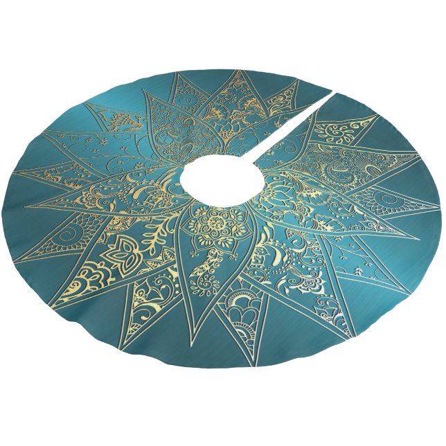 Utformning av Cute Blhenna hand plockade Julgransmatta Borstad Polyester (Vinklad)