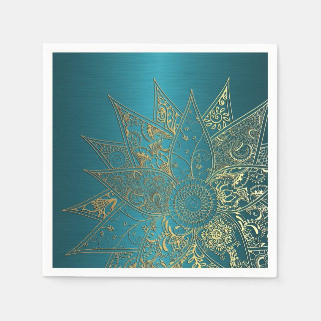 Utformning av Cute Blhenna hand plockade Pappersservett (Framsidan)