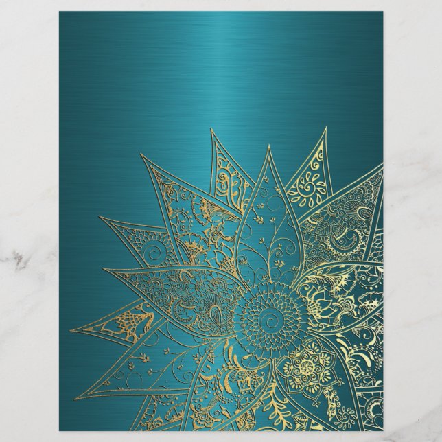 Utformning av Cute Blhenna hand plockade Reklamblad (Framsidan)