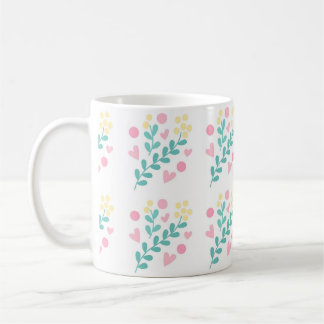 Utformning av Cute-blomman mönster Kaffemugg