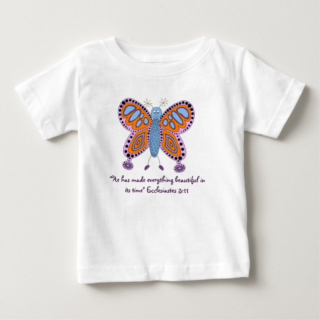 Utformning av Cute Butterfly Ecclesiastes bible ve T Shirt (Framsida)