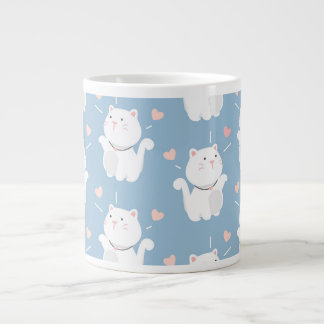 Utformning av Cute cat mönster Jumbo Mugg
