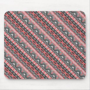 Utformning av Cute grått Red aztec mönster Musmatta