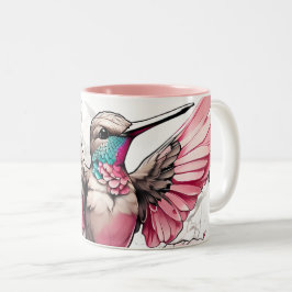 Utformning av Cute Hummingbird på tvåtonkaffe Mugg
