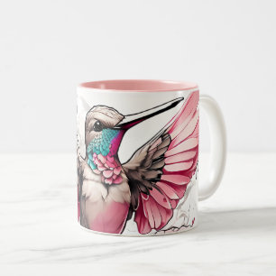 Utformning av Cute Hummingbird på tvåtonkaffe Mugg