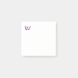 Utformning av Cute Lila Butterfly Post-it Notes Block