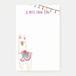Utformning av Cute llama och tassel Post-it Block