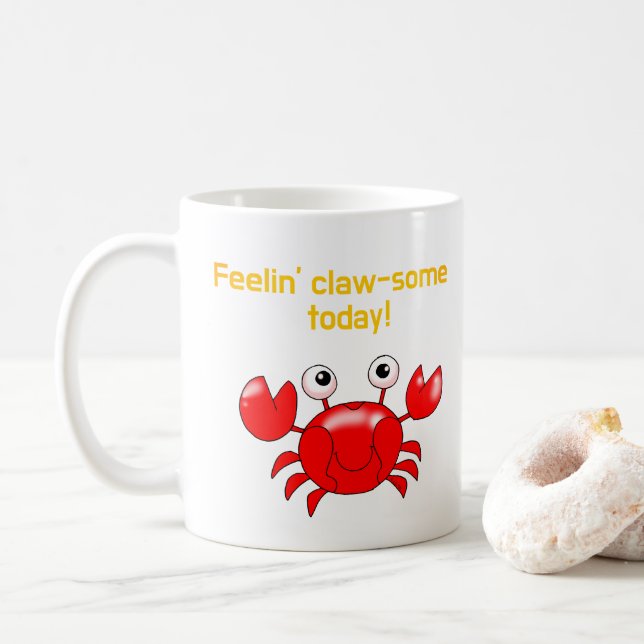 Utformning av Cute och FUNNY Crab för Ocean Älskar Kaffemugg (Med munk)