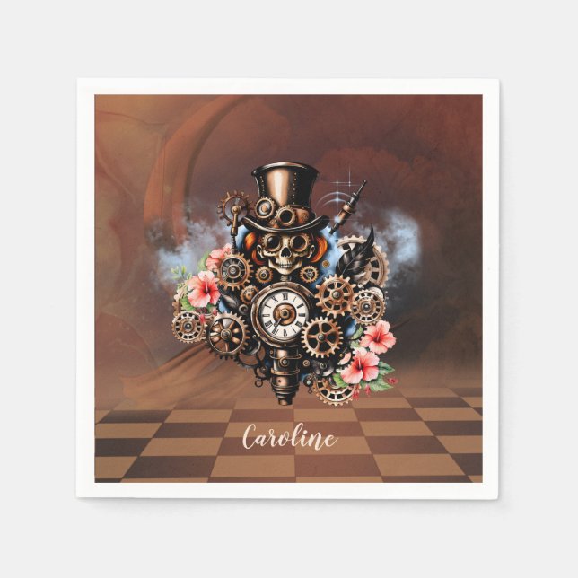 Utformning av Cute steampunk Pappersservett (Framsidan)