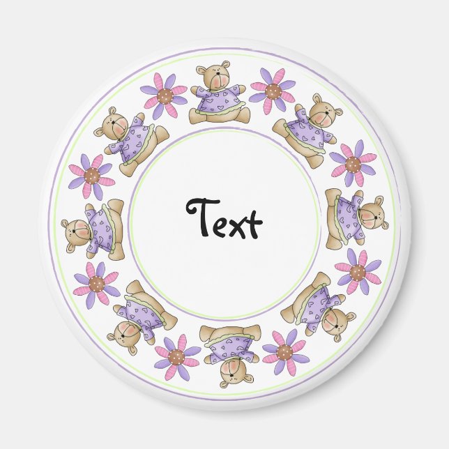 Utformning av Cute-teddy gräns Magnet (Framsidan)