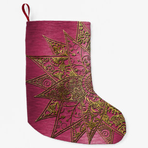 Utformning av Cute trendig henna hand plockade Liten Julstrumpa