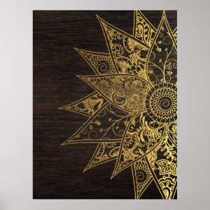 Utformning av Cute trendig henna hand plockade Poster