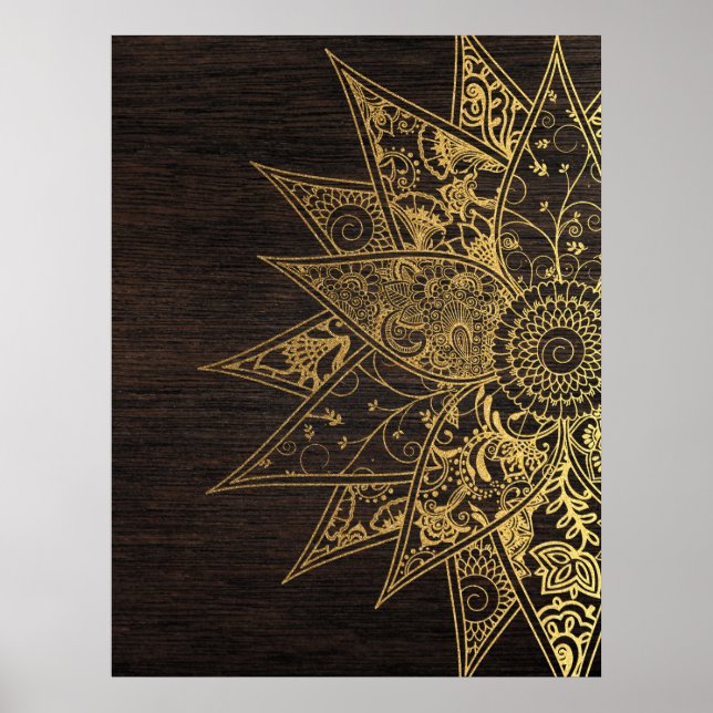 Utformning av Cute trendig henna hand plockade Poster (Framsidan)