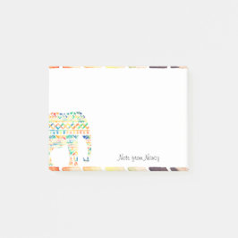 Utformning av Cute Tribal Elephant Post-it Block