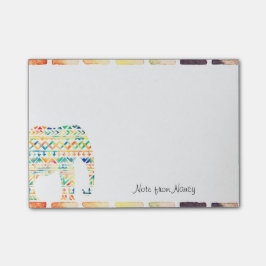 Utformning av Cute Tribal Elephant Post-it Block
