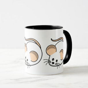 Utformning av Cute White Mouse Pet Design Mugg