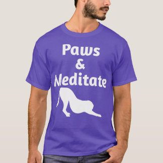 Utformning av Cute Yoga för Hundälskarna Tass och T Shirt