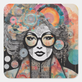 Utformning av Daydreamer Fyrkantigt Klistermärke