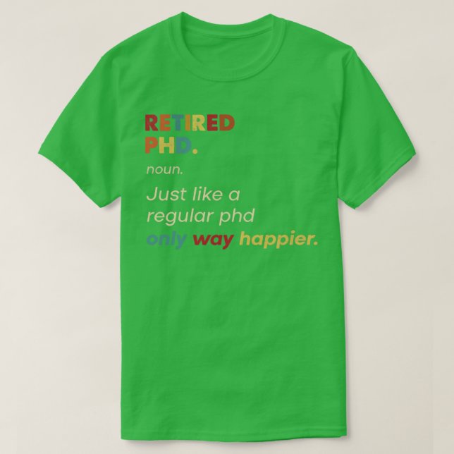 Utformning av definition av phd Retrött Retro-defi T Shirt (Design framsida)