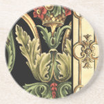 Utformning av dekorerad Blommigt med svart Gräns Underlägg Sandsten<br><div class="desc">En prydnadsmålning med en attraktiv blommigt som omges av svart gräns. Grönten och det röda färg lämnar utskriften tack vare den svarta bakgrunden. Hur underbart skulle det se ut på din mur? Köp den och ta reda på det!</div>