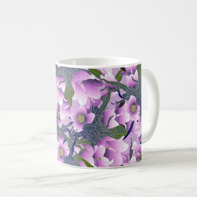 Utformning av delikat Rosa Blommar Kaffemugg (Framsida höger)