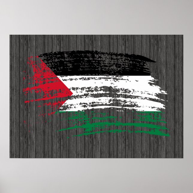 Utformning av den palestinska flagga i coola poster (Framsidan)