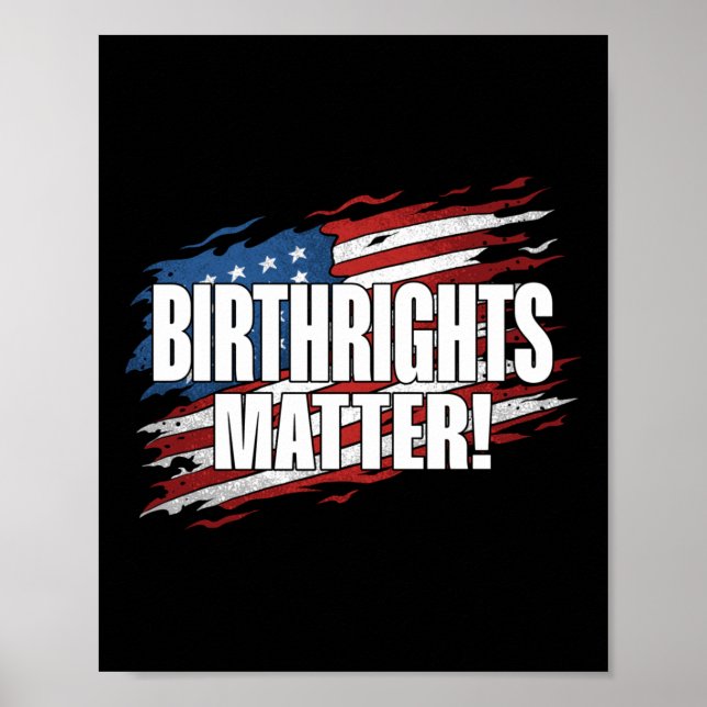 Utformning av den politiska typografin i Birthrigh Poster (Framsidan)