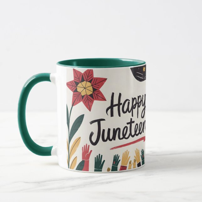 Utformning av den tjugoelfte färgade frihetsdagen  mugg (Vänster)