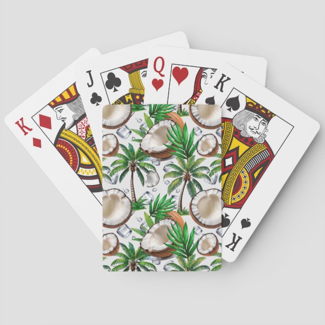 Utformning av den tropiska Mönster-kusten Handflat Casinokort (Baksidan)