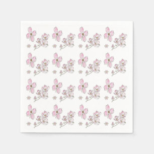 Utformning av Dogwood Mönster på Pappra Napkins Pappersservett